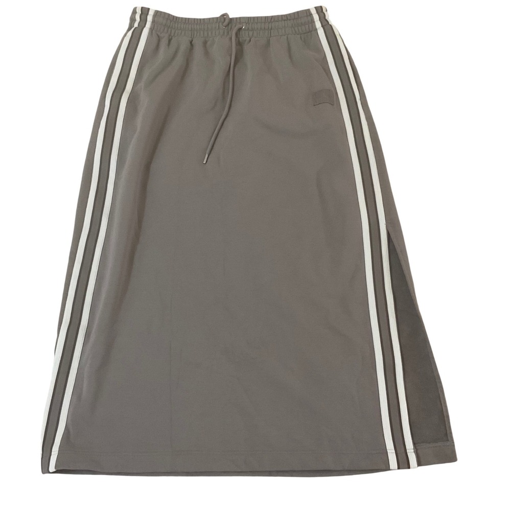 Jordan Flight Fleece Maxi Skirt Women L-Tall Grey New With Tags Side Slit